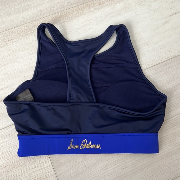 Sam Edelman Sports Bra Women Workout T back blue m - Picture 3 of 5